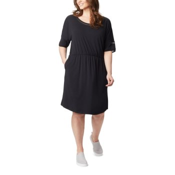 Columbia PFG Slack Water Knit Plus Size, Vestidos Negros Para Mujer | 873542-BGH